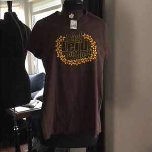 Brown Printed Tee